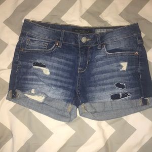 Dark Wash Aeropostale Midi Shorts